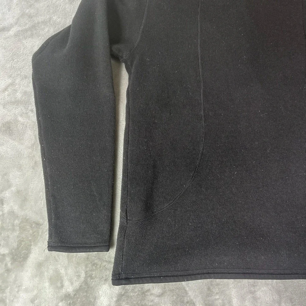 Patagonia Sweater Mens Small Black Better Sweater 1/4 Zip Fleece Logo Pullover